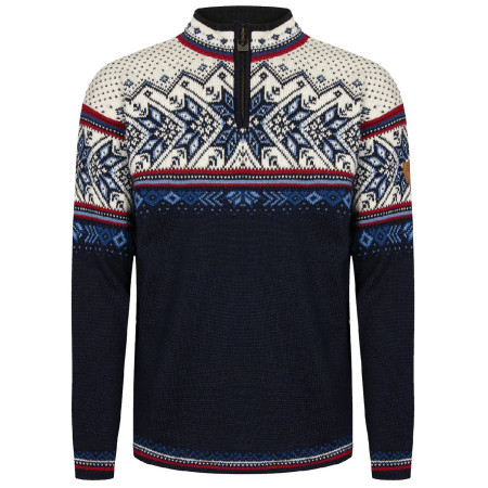 Чоловічий светр Dale of Norway Vail Masc Sweater темно-синій Midnightnavy Redrose Offwhite