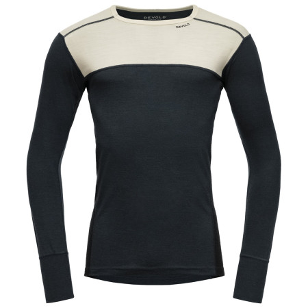 Чоловіча функціональна футболка Devold Lauparen Merino 190 Shirt Man чорний/білий RAW WHITE/INK/BLACK