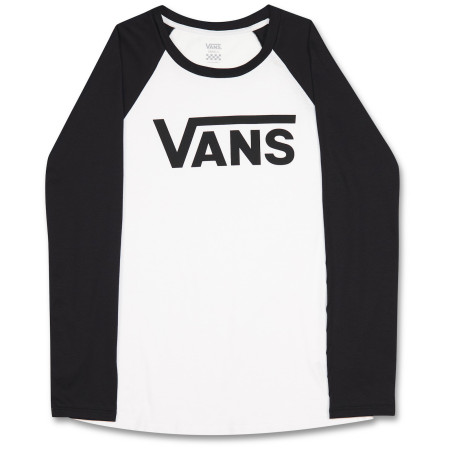 Жіноча футболка Vans Drop V Ls Raglan-B білий/чорний