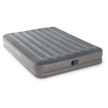 Надувний матрац Intex Queen Dura-Beam Prestige Mid-Rise USB Pump сірий
