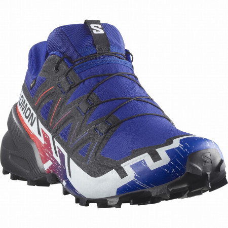 Чоловічі черевики Salomon Speedcross 6 Gore-Tex Equipe синій/червоний Surf The Web / Fiery Red / White