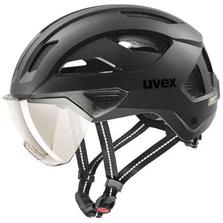 Велошолом Uvex Stride Visor чорний black matt