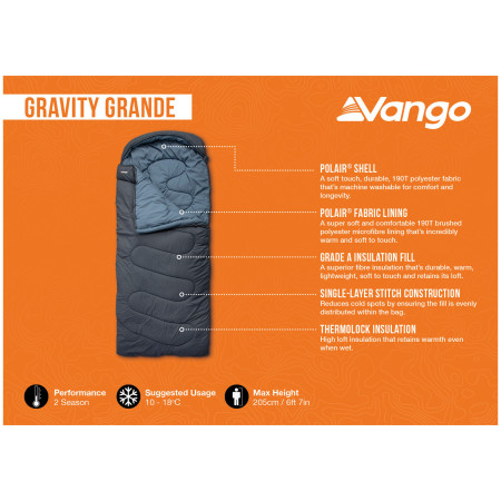 Спальний мішок Vango Gravity Grande