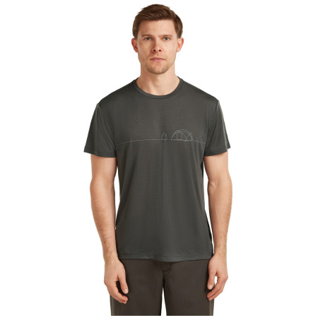 Чоловіча функціональна футболка Icebreaker Merino Blend Core SS Tee Single Line Camp
