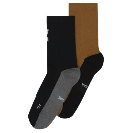 Шкарпетки On Running Trail Sock High 2-pack чорний/помаранчевий Black/Sphinx