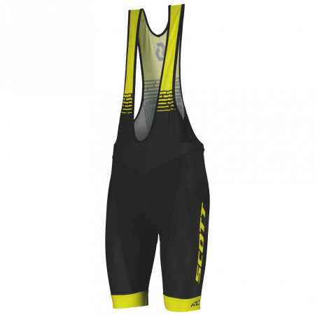 Чоловічі велосипедні шорти Scott Bibshorts M's RC Team ++ чорний/жовтий black/sulphur yellow
