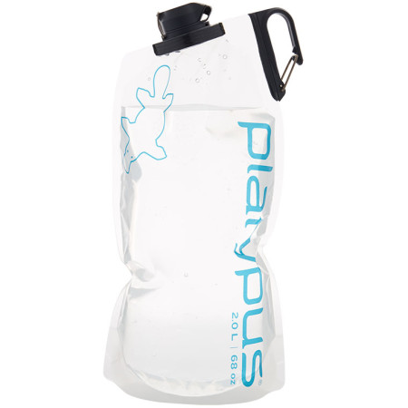 Lahev Platypus DuoLock Bottle, 2L světle modrá Platy Logo
