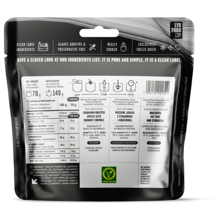 Дегідрована їжа Lyo food Яблучний пиріг з посипкою