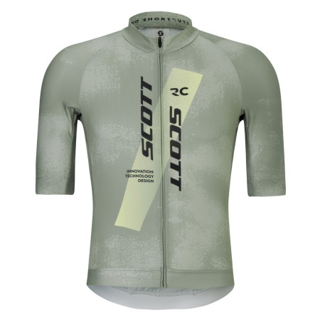 Чоловіча велофутболка Scott Jersey M's RC Pro сірий/зелений spray grey/acid yell