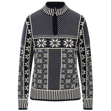 Жіночий светр Dale of Norway Vardåsen Fem Sweater темно-синій/білий Marine Offwhite