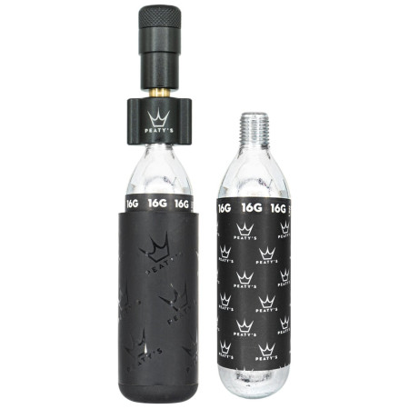 Насос Peaty´s Holeshot Co2 Pumpa + Bombičky 2 Ks - Road & Gravel чорний black