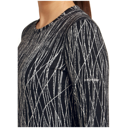 Жіноча функціональна футболка Icebreaker Women Merino 260 Tech Vertex LS Crewe Delta Lines AOP