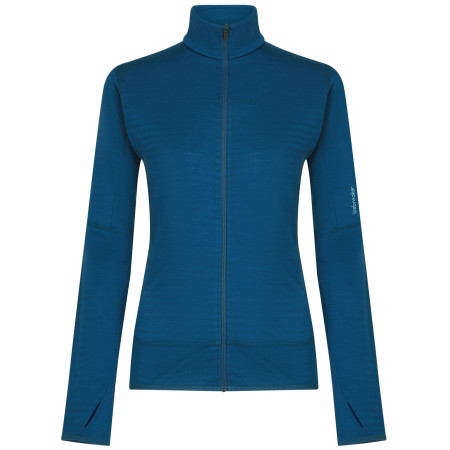 Жіноча функціональна толстовка Icebreaker Women Merino Blend 300 RealFleece™ Descender LS Zip синій Atlantis