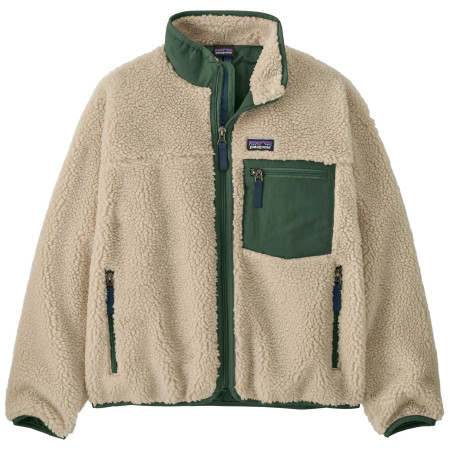 Дитяча толстовка Patagonia K's Retro-X Jacket бежевий/зелений Dark Natural w/Canopy Green
