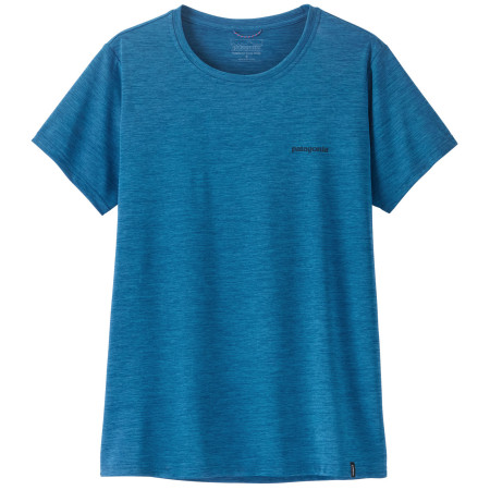 Жіноча футболка Patagonia Women's Capilene Cool Daily Shirt - Boardshort Logo синій Aquatic Blue - Light Aquatic Blue X-Dye