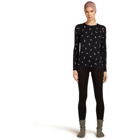 Жіноча функціональна футболка Icebreaker Women Merino 200 Oasis LS Crewe Snow Day