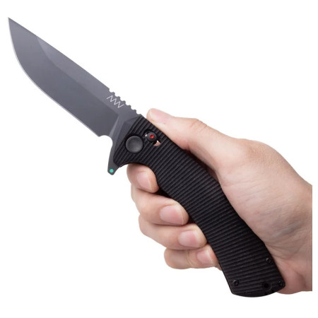 Складаний ніж Acta non verba A400-BB, DLC, Black Sandvik 14C28N, G10 Black чорний Black