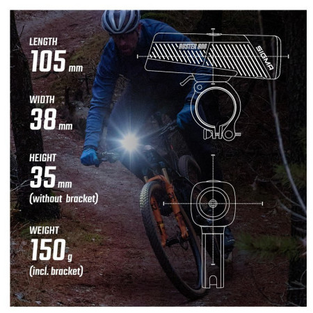 Переднє / заднє світло Sigma Buster 800 + Buster RL 80