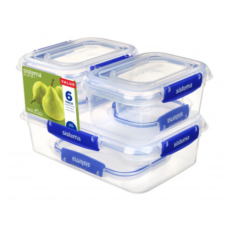 Ланч-бокс Sistema 6 Pack Essentials Klip It Plus Transparent