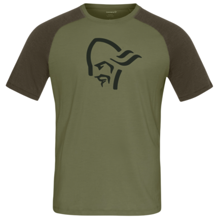 Чоловіча футболка Norrona femund pureUll T-shirt оливковий Loden Green
