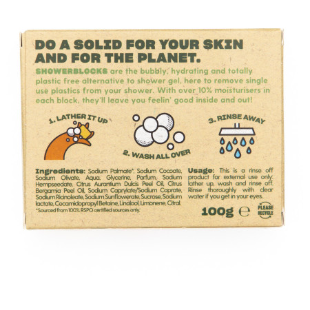 Гель для душу Shower Blocks Solid Shower Gel EO Range - Sweet Orange & Bergamot