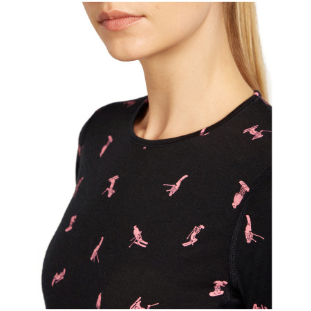 Жіноча функціональна футболка Icebreaker Women Merino 200 Oasis LS Crewe Snow Day