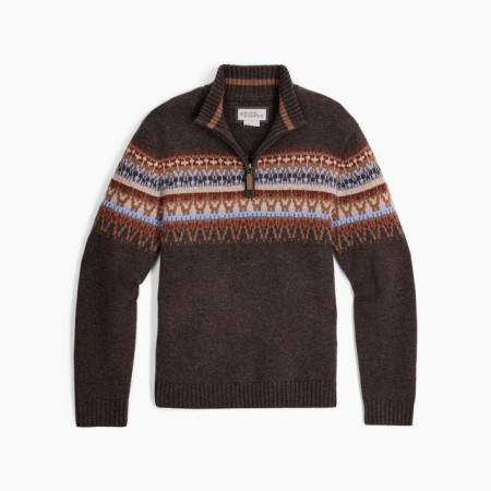 Чоловічий светр Royal Robins Arch Rock 1/4 Zip темно-коричневий Turkish Coffee Htr Kirkwood Pt