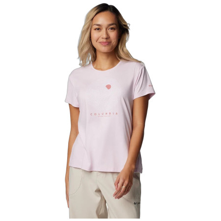 Жіноча футболка Columbia Sloan Ridge Graphic Short Sleeve Tee рожевий Pink Dawn Heather