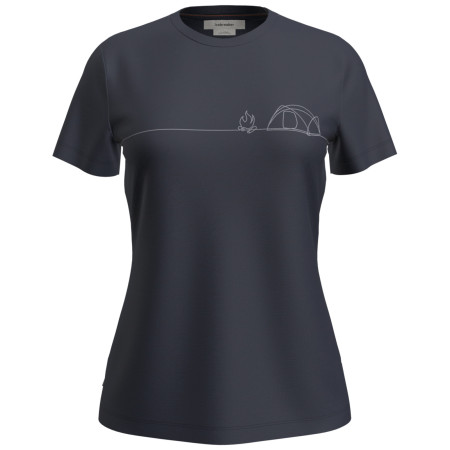 Жіноча функціональна футболка Icebreaker W Mer 150 Tech Lite SS Tee Single Line C темно-синій Midnight Navy