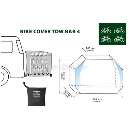 Водонепроникний чохол Brunner Bike Cover Tow Bar 3/4