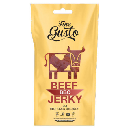 М’ясо сушене Fine Gusto Яловичина Jerky BBQ 25g