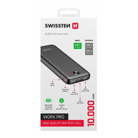 Повербанк Swissten Worx Pro 10000 mAh