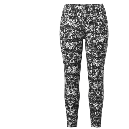 Жіноча функціональна нижня білизна Smartwool W Classic Thermal Merino Base Layer Bottom чорний/білий BLACK DECOR FLORAL