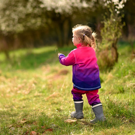 Дитячі софтшелові штани WAMU Mozaika purple