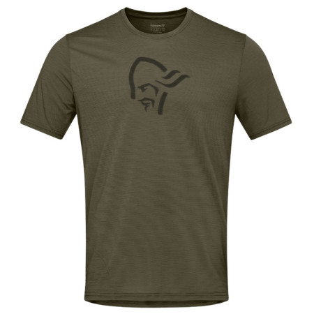Чоловіча футболка Norrona femund equaliser merino T-shirt темно-зелений Olive Night