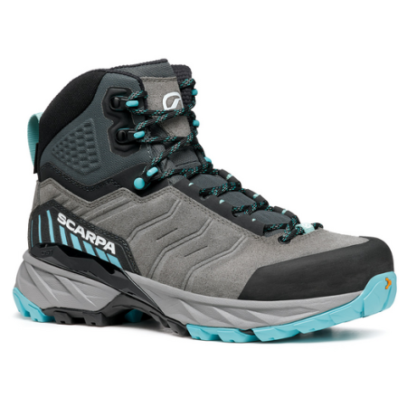 Жіночі туристичні черевики Scarpa Rush Trek GTX WMN сірий Midgray-Aqua