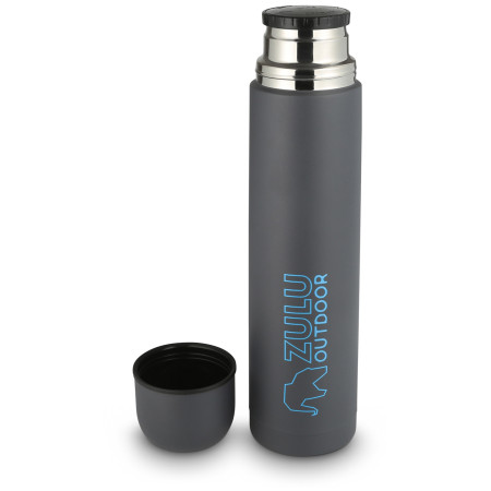 Термос Zulu Vacuum Flask 1L сірий/синій grey/blue