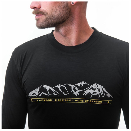 Чоловіча футболка Sensor Merino Wool PT Hory довгий рук.