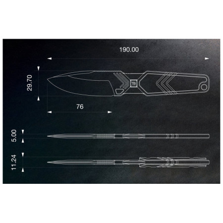 Ніж TB OUTDOOR Monobloc Knife Impact 127 Stainless Steel