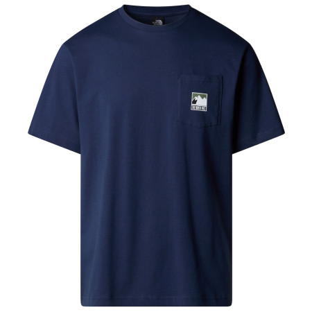 Чоловіча футболка The North Face M Mountain Logo Relaxed S/S Pocket Tee темно-синій Summit Navy