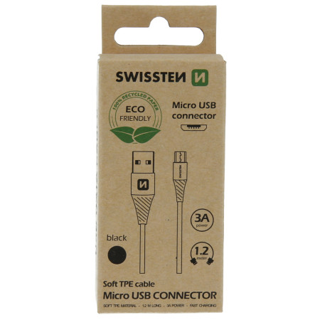 Кабель для зарядки і передачі даних Swissten USB/MICRO USB