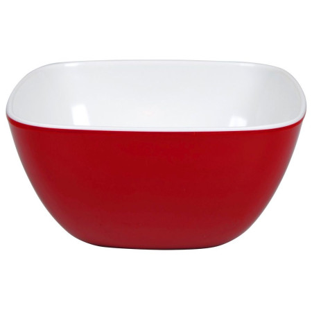 Miska Bo-Camp Bowl Square Melamine Small 2 červená Red/White