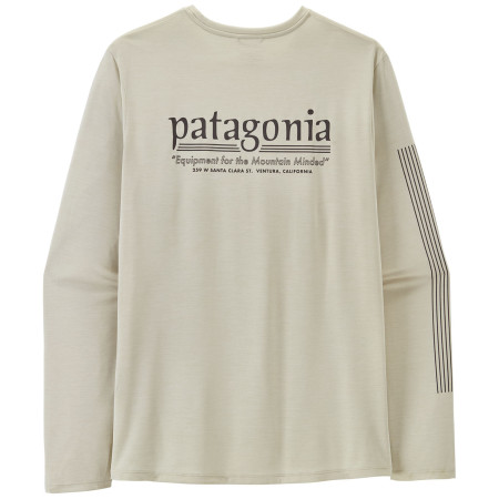 Чоловіча футболка Patagonia M's L/S Cap Cool Daily Shirt - Hut Tripper білий Dyno White