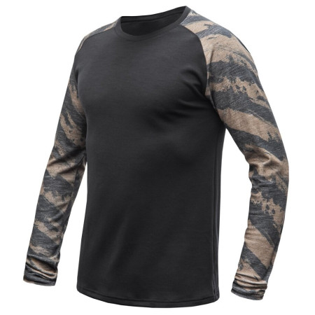 Чоловіча функціональна футболка Sensor Merino Blend Impress чорний/коричневий černá/brush