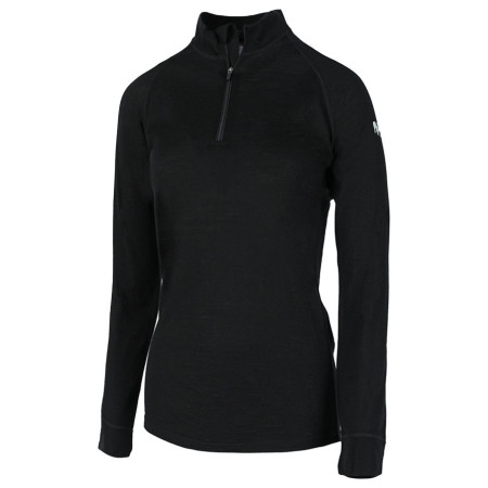 Жіноча футболка Zulu Merino 160 Zip Long чорний