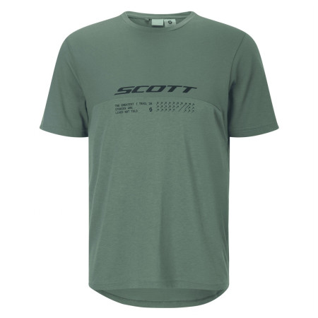 Чоловіча велофутболка Scott Tee M's Vertic DRI SS темно-зелений tranquil green