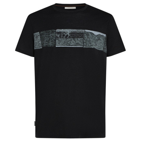Чоловіча футболка Icebreaker Men Merino 150 Tech Lite SS Tee Elevation Line чорний Black