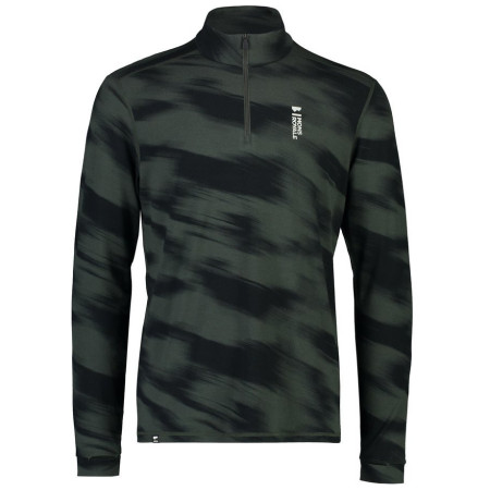 Чоловіча функціональна футболка Mons Royale Cascade Merino Flex 200 1/4 Zip Rosin Motion чорний/сірий