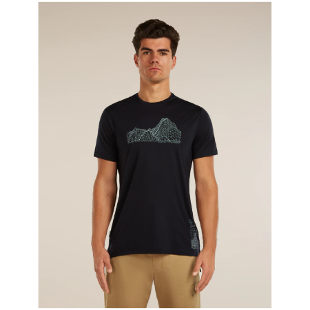 Чоловіча функціональна футболка Icebreaker Merino Blend 125 Cool-Lite™ Sphere SS Tee Beta чорний BLACK