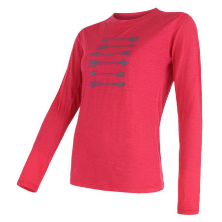 Жіноча футболка Sensor Merino Wool PT Šípy dl.r. рожевий Magenta